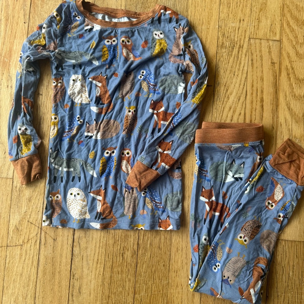 Little Sleepies Blue Woodland Animals 4T Long Sleeve/Pants